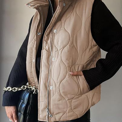 DARCY™ - Chic Lightweight Button-Up Puffer Vest