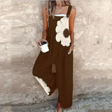 Duscha | Dungarees with Contrasting Blossom Print
