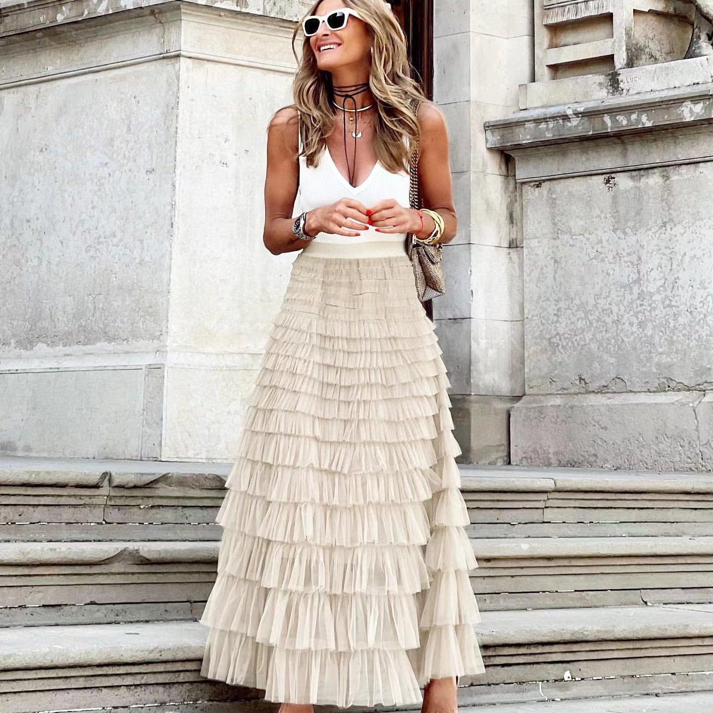 JOAN™ - Elegant Maxi Layered Cake Skirt