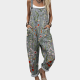 Anetta | Dungarees with Rural Floral Print