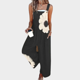 Duscha | Dungarees with Contrasting Blossom Print