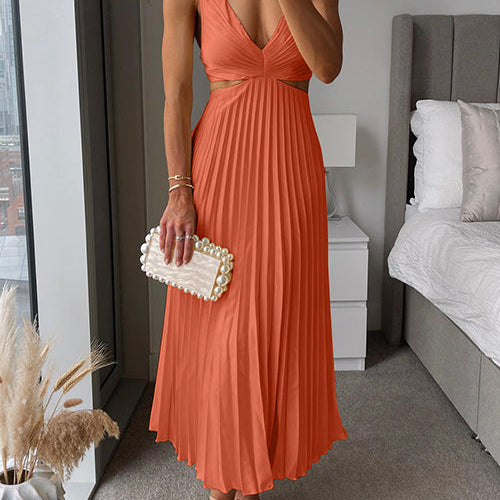 Isabella – Pleated Occasion Maxi Dress