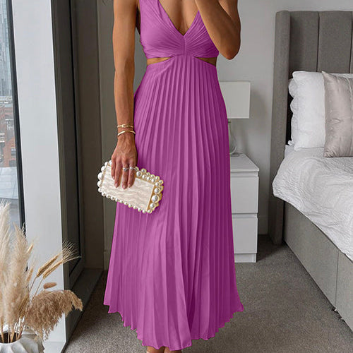Isabella – Pleated Occasion Maxi Dress