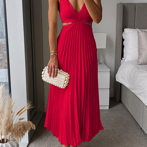 Isabella – Pleated Occasion Maxi Dress