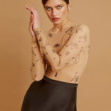 JANELLA™ – Modern Print Mesh Bodysuit