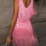 Nancy | Fringe Party Dress