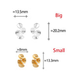 Sterling Silver 18K Gold Flower Stud Earrings