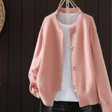 Elara - Pearl Button Cardigan