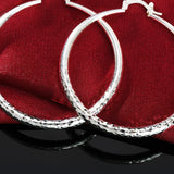 Sterling Silver Circle Hoop Earrings