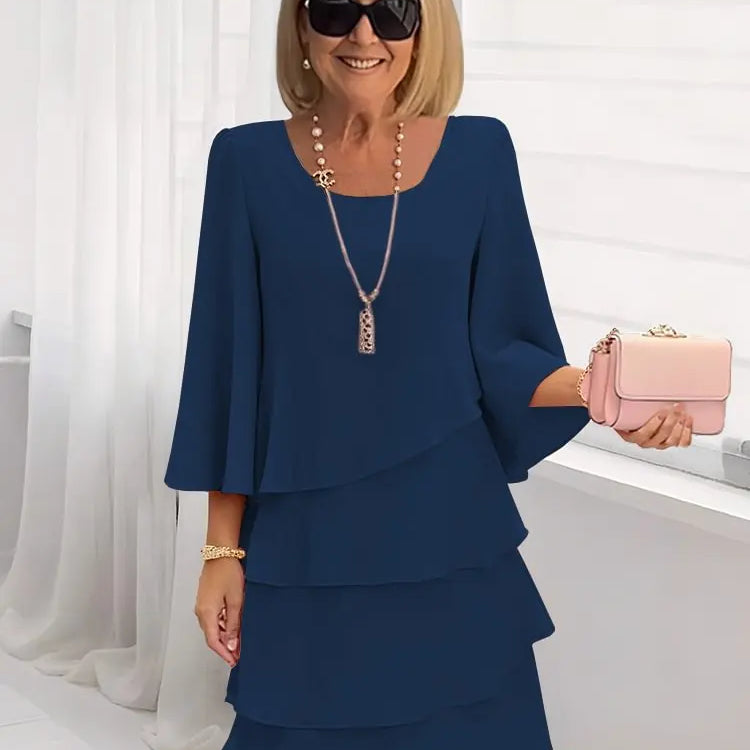 Élise | Elegant flowing dress with ruffles