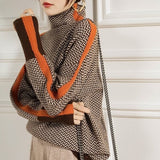 Eleanor - Herringbone Luxe Turtleneck