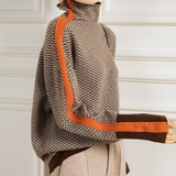 Eleanor - Herringbone Luxe Turtleneck
