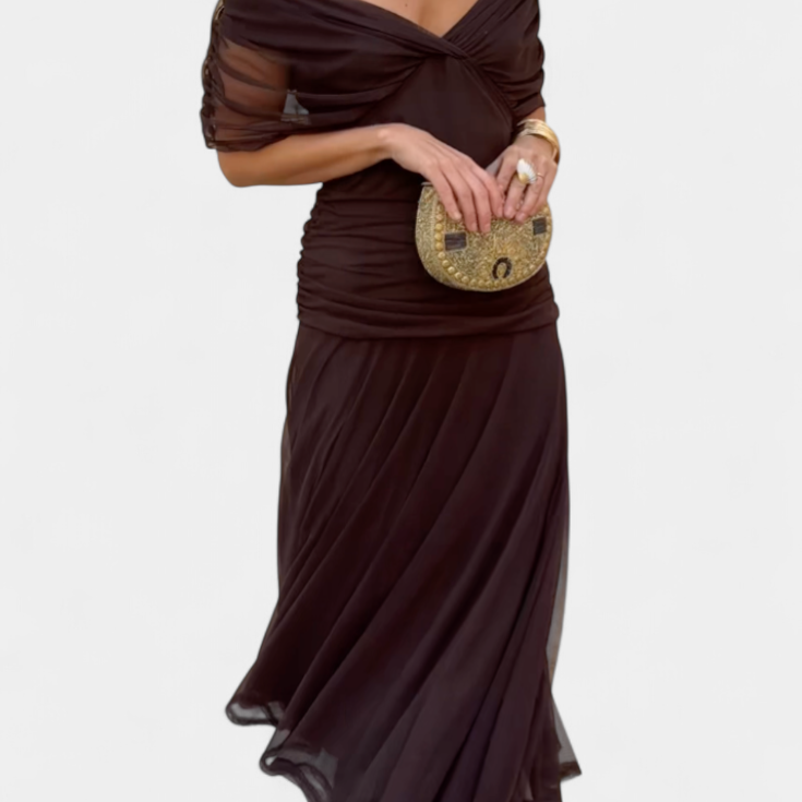 Sophia - Elegant Floral Pleated Dress