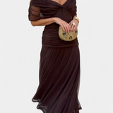Reagan - Elegant Brown Dress