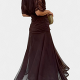 Reagan - Elegant Brown Dress