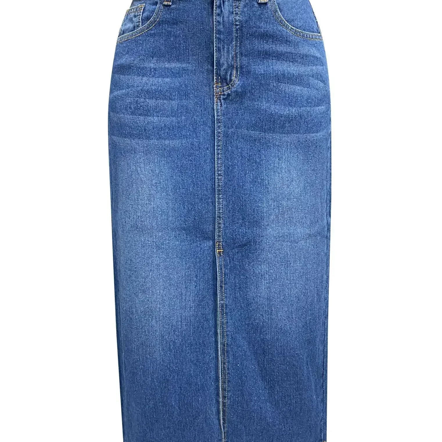 DENISE™ – Classic High-Waist Denim Skirt