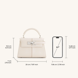 Elise Top Handle Bag - White