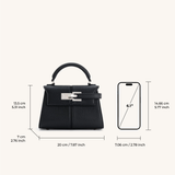 Elise Top Handle Bag - Black