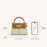 Elise Top Handle Bag - Brown Canvas