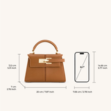 Elise Top Handle Bag - Brown