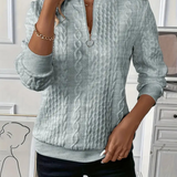 Harriet – Cable Knit Jumper with Zip