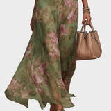 Livia - Elegant Maxi Halter Dress in Floral Print