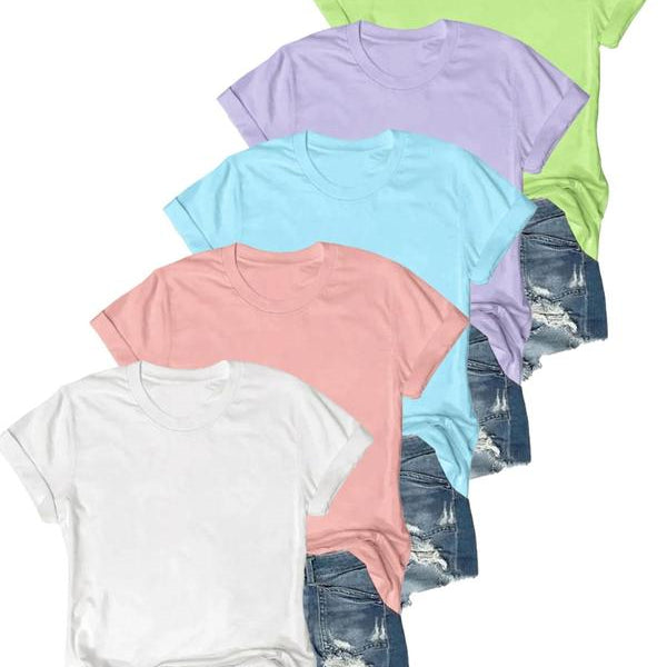 OLIVE™ - Casual Short Sleeve Tee (Pack of 5)