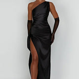 Araluen | Drape Satin Evening Gown
