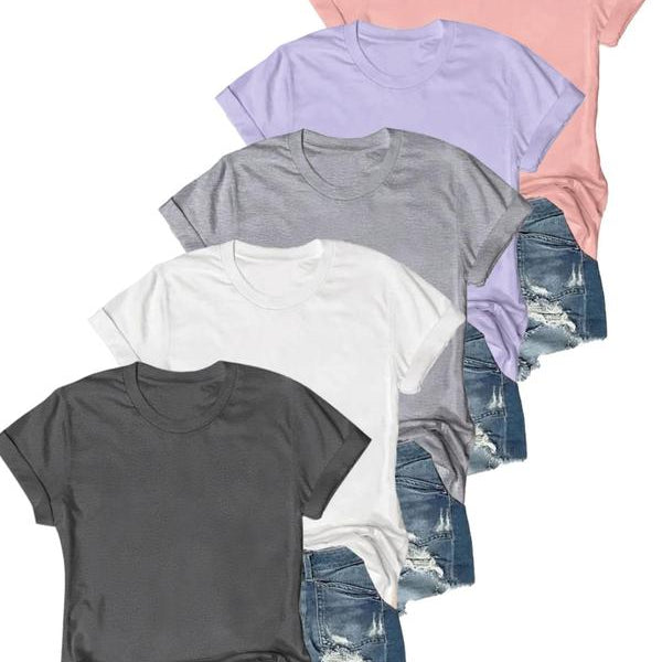 OLIVE™ - Casual Short Sleeve Tee (Pack of 5)