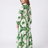 Sabine - Long Sleeve Tie Waist Tiered Maxi Dress