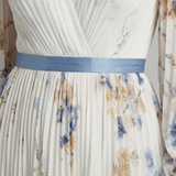 Lavinia - Long Sleeve V Neck Floral Maxi Dress