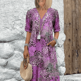 Elaisa | Elegant Floral Midi Dress