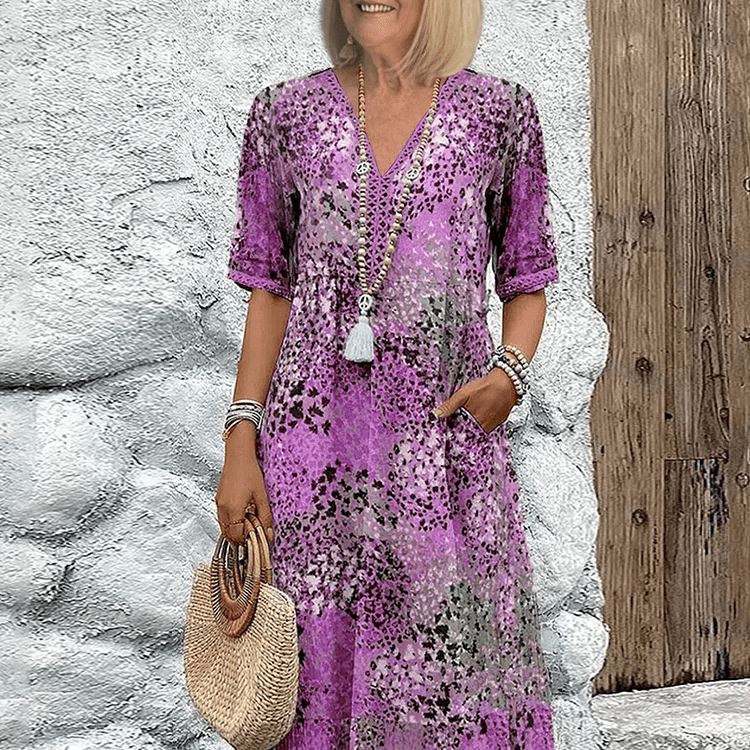 Elaisa | Elegant Floral Midi Dress