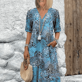 Elaisa | Elegant Floral Midi Dress