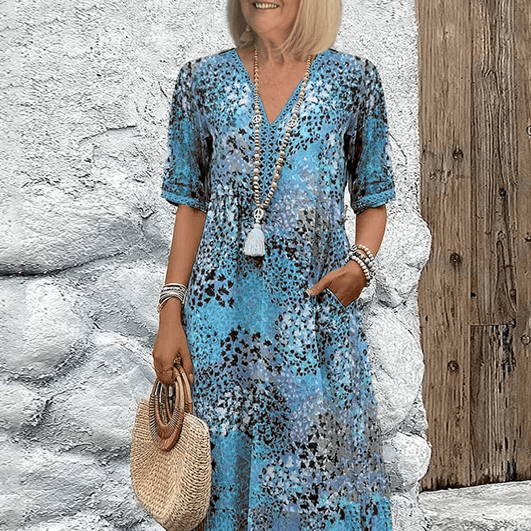Elaisa | Elegant Floral Midi Dress