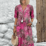Elaisa | Elegant Floral Midi Dress
