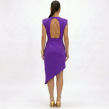 Maja - Asymmetrical Dress with Structured Shoulders