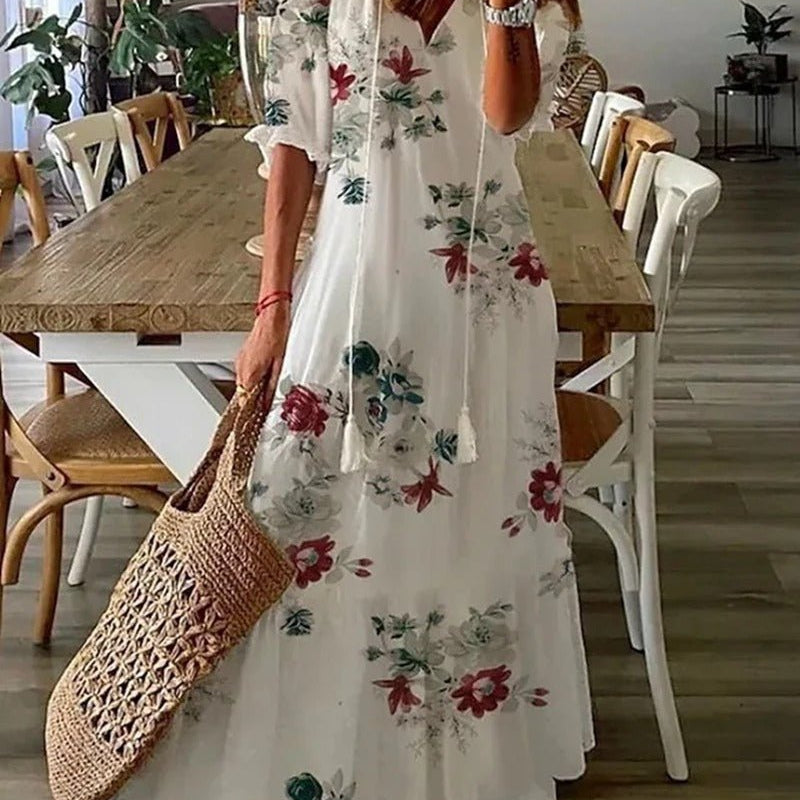 Lana - Figure-Flattering Boho Maxi Dress