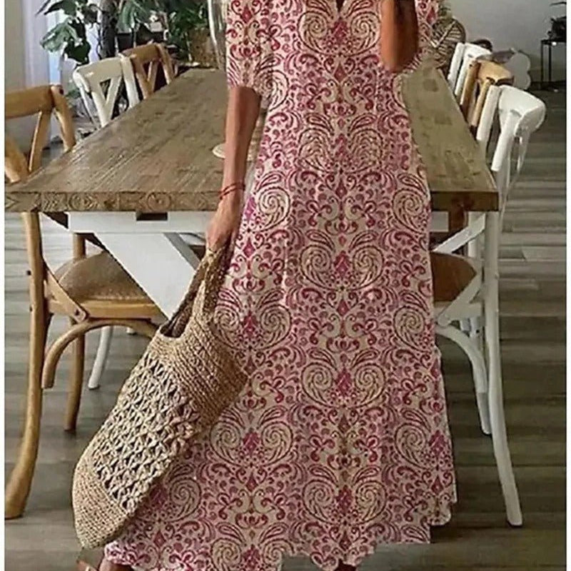 Lana - Figure-Flattering Boho Maxi Dress