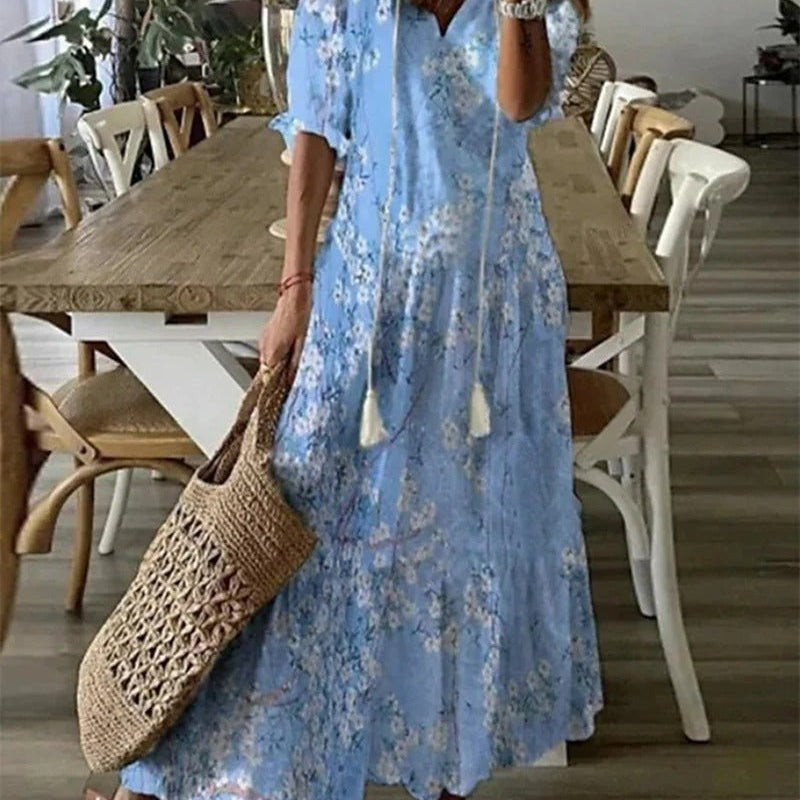 Lana - Figure-Flattering Boho Maxi Dress