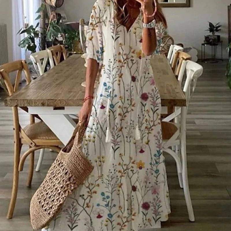 Lana - Figure-Flattering Boho Maxi Dress