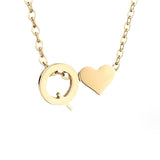 Forever Love & Letter Gold Necklace