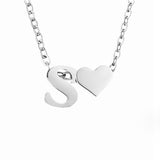 Forever Love & Letter Silver Necklace
