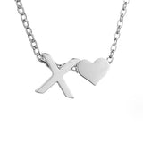 Timeless Initial Necklace with Heart Charm
