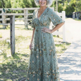 Diana - Floral V Neck Maxi Dress
