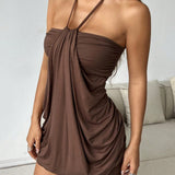 Kayla – Chocolate Mini Dress