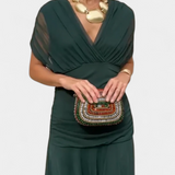 Freya - Flowing Floral V Neck Dress