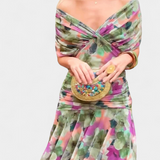 Freya - Flowing Floral V Neck Dress