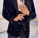 LUXARA™ -Shimmer Sequin Blazer