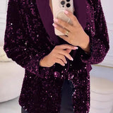 LUXARA™ -Shimmer Sequin Blazer